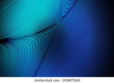 Dark Blue, Green vector texture with wry lines. A completely new colorful illustration in simple style. New composition for your brand book.