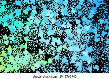 Dark Blue, Green vector texture with abstract forms. Decorative design in abstract style with random forms. Background for a cell phone.