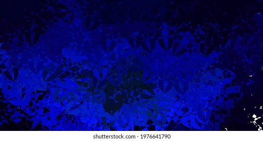 Dark Blue, Green vector texture with random triangles. Web material illustration with colorful abstract triangles. Template for commercials.