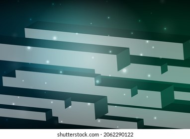 Dark Blue, Green vector texture in rectangular style. Illustration with set of colorful rectangles. Best design for your ad, poster, banner.