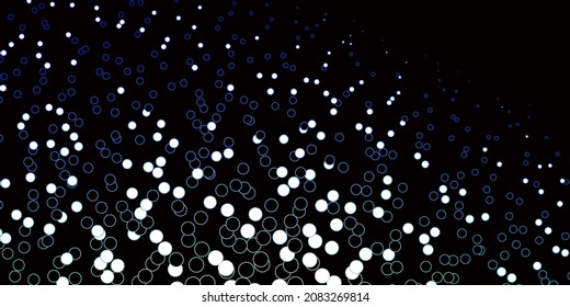 Azul oscuro, textura vectorial verde con discos. Resumen de diseño decorativo en estilo gradiente con burbujas. Diseño para sus comerciales.