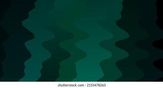 Dark Blue, Green vector texture with curves. Abstract illustration with bandy gradient lines. Pattern for busines booklets, leaflets
