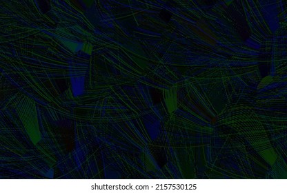 Dark Blue, Green vector texture with abstract forms.