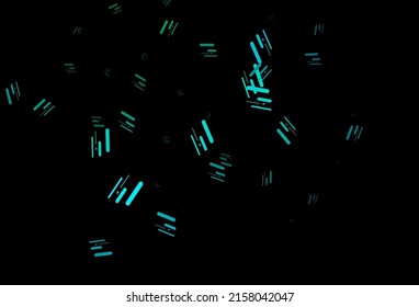 Dark blue, green vector texture with colorful lines. Decorative shining illustration with lines on abstract template. Best design for your ad, poster, banner.