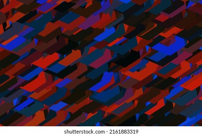 Azul oscuro, textura vectorial verde con hexágonos coloridos. Hexagones coloridos sobre fondo borroso. Patrón de anuncios, folletos.
