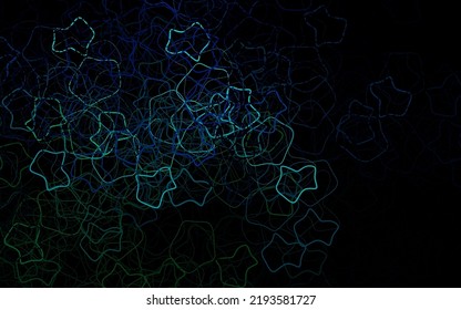 Dark Blue, Green vector texture with abstract forms. Modern abstract illustration with colorful random forms. Modern design for your business card.