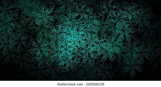 Textura vectorial verde azul oscuro con arco circular. Ilustración en estilo de medio tono con curvas de degradado. Patrón de anuncios, comerciales.