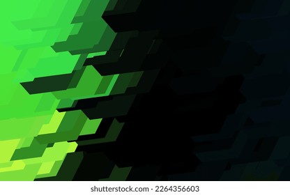 Azul oscuro, textura vectorial verde con hexágonos coloridos. Ilustración abstracta con hexágonos coloridos. Diseño para afiches y banners de sitios web.