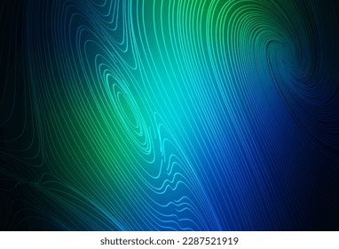 Dark Blue, Green vector texture with bent lines. A sample with colorful lines, shapes. Pattern for your business design.