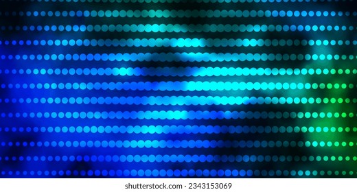 Azul oscuro, textura vectorial verde con círculos. Ilustración colorida con puntos de degradado en estilo natural. Patrón de folletos, folletos.