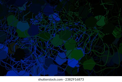 Dark Blue, Green vector texture with abstract forms. Decorative design in abstract style with random forms. Modern design for your business card.