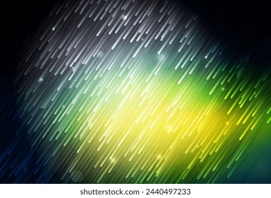 Dark Blue, Green vector texture with colored lines. Colorful shining illustration with lines on abstract template. Pattern for your busines websites.