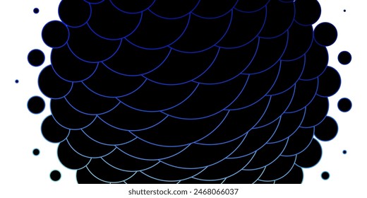 Azul oscuro, textura de Vector verde con círculos. Abstractas diseño decorativo en estilo degradado con burbujas. Patrón para anuncios de negocios.