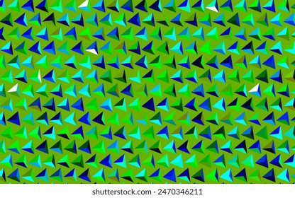 Azul oscuro, textura de Vector verde con estilo triangular. Ilustración de degradado Abstractas con triángulos. Plantilla moderna para landing page.