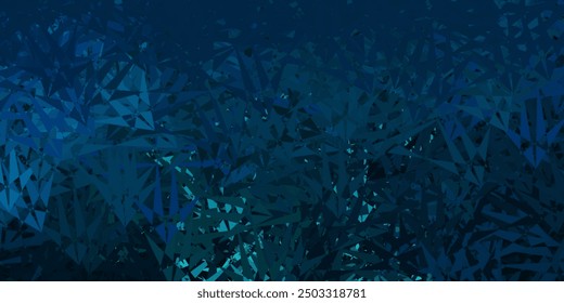 Dark blue, green vector texture with random triangles. Web material illustration with colorful abstract triangles. An easy addition to your commertials.
