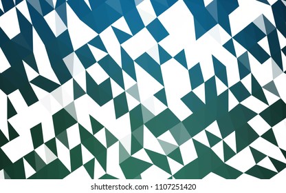 Dark Blue, Green vector triangle mosaic template. A completely new color illustration in a vague style. The polygonal design can be used for your web site.