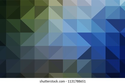 Dark Blue, Green vector triangle mosaic template. A sample with polygonal shapes. Polygonal design for your web site.
