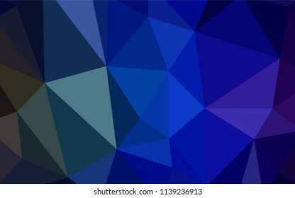 Dark Blue, Green vector triangle mosaic texture. Colorful abstract illustration with triangles. Best triangular design for your business.