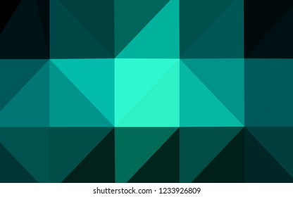 Dark Blue, Green vector triangle mosaic template. A sample with polygonal shapes. That new template can be used for your brand book.
