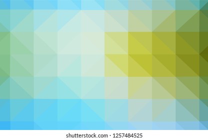 Dark Blue, Green vector triangle mosaic cover. Colorful illustration in polygonal style with gradient. Brand new style for your business design.
