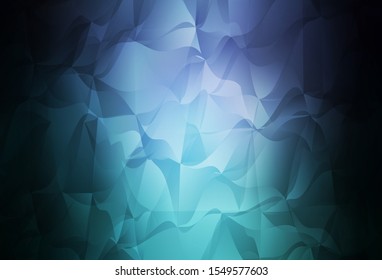 Dark Blue, Green vector triangle mosaic background. Creative geometric illustration in Origami style with gradient. A new texture for your web site.