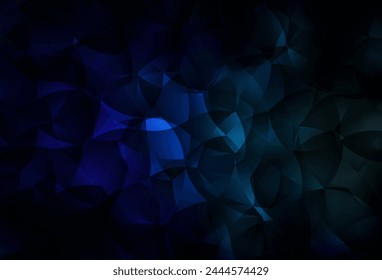 Dark Blue, Green vector triangle mosaic texture. Elegant bright polygonal illustration with gradient. Completely new template for your banner.