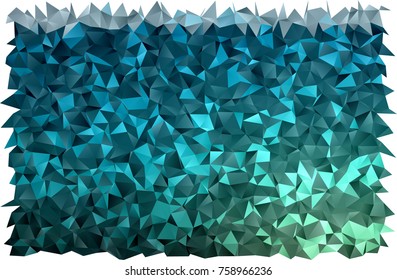 Dark Blue, Green vector triangle mosaic template. Colorful illustration in abstract style with gradient. The template can be used as a background for cell phones.