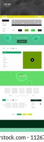 Dark Blue, Green vector web ui kit with lamp shapes. Shining curly illustration in marble style with gradient. This sample is for your landing page.