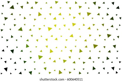 Dark Blue, green, Yellow vector abstract colorful background, which consist of triangles. Pattern with colored triangles on white background.