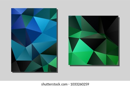 Dark Blue, Greenvector banner for websites. Blurred decorative design in abstract style with textbox. The pattern can be used for any ad, booklets.