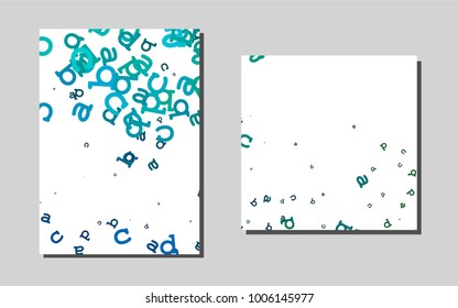 Dark Blue, Greenvector brochure for ui, ux design. Web interface on abstract background with colorful gradient. Completely new template for your brand book.