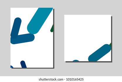Dark Blue, Greenvector brochure for ui, ux design. Modern abstract design concept with colorful gradient. Pattern for beautiful business cards, folders.