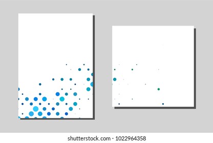 Dark Blue, Greenvector brochure for ui, ux design. Glitter abstract design concept with text box. Pattern for ads, leaflets, labels of your business.