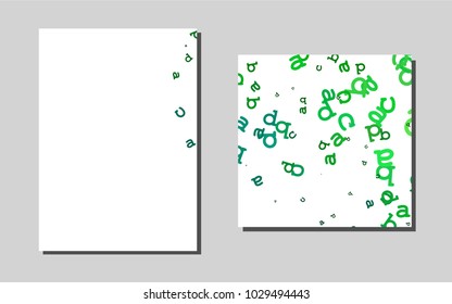 Dark Blue, Greenvector brochure for ui, ux design. Web interface on abstract background with colorful gradient. Beautiful design for cover of notepads.