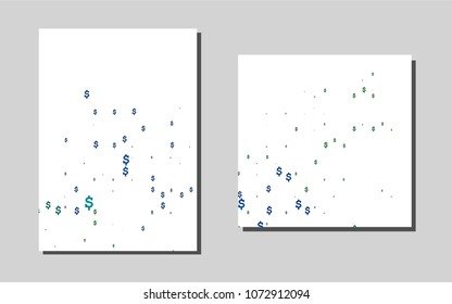 Dark Blue, Greenvector brochure for ui, ux design. Glitter abstract design concept with text box. Pattern can be used as a template for calendars.