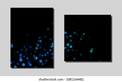Dark Blue, Greenvector brochure for ui, ux design. Abstract booklet on colored background with gradient. The pattern can be used for any ad, booklets.