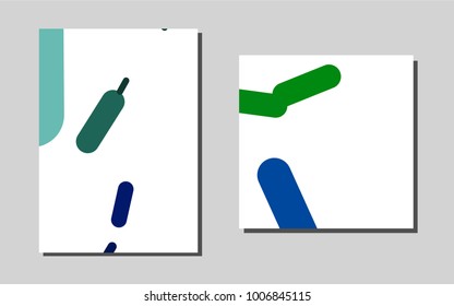 Dark Blue, Greenvector cover for Envelopes. Web interface on abstract background with colorful gradient. Completely new template for your brand book.