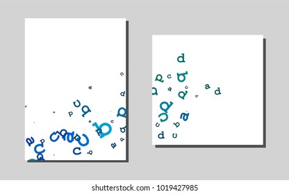 Dark Blue, Greenvector cover for Envelopes. Web interface on abstract background with colorful gradient. Pattern can be used as a template for calendars.