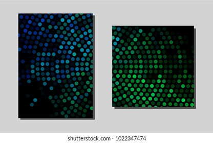 Dark Blue, Greenvector cover for Envelopes. Abstract booklet on colored background with gradient. Pattern for ads, leaflets, labels of your business.