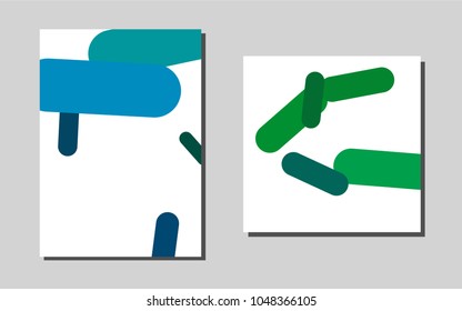 Dark Blue, Greenvector cover for Envelopes. Abstract booklet on colored background with gradient. Completely new template for your brand book.