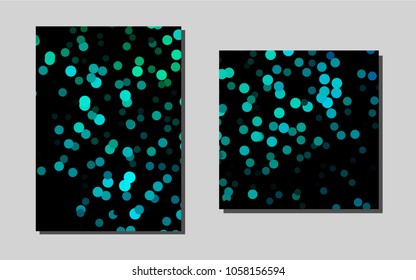 Dark Blue, Greenvector cover for Envelopes. Beautiful colored sample in A4 size. Pattern for beautiful business cards, folders.