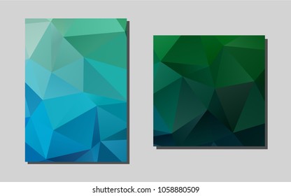 Dark Blue, Greenvector layout for Leaflets. Modern abstract design concept with colorful gradient. Beautiful design for cover of notepads.