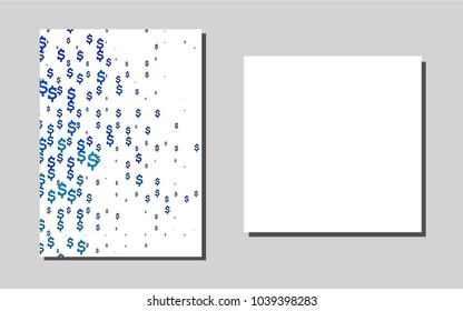 Dark Blue, Greenvector template for landing pages. Beautiful colored sample in A4 size. Pattern for ads, leaflets, labels of your business.