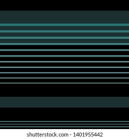 Dark blue and grey horizontal striped design in sophisticated layout. Seamless geometric vector pattern on black background. Great for packaging, bedding, fabric, ties, stationery, brochures