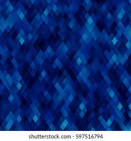 Dark blue grid mosaic background. Vector abstract texture