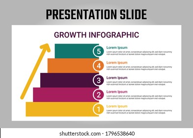 Dark Blue Growth Editable Infographic Slide for Reports and Presentations