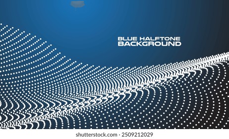 Imagen de Vector de fondo abstracto de semitono azul oscuro para fondo o presentación