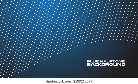 Dark blue halftone abstract background vector image for backdrop or presentation