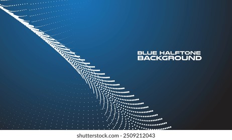 Imagen de Vector de fondo abstracto de semitono azul oscuro para fondo o presentación