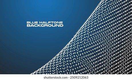 Imagen de Vector de fondo abstracto de semitono azul oscuro para fondo o presentación
